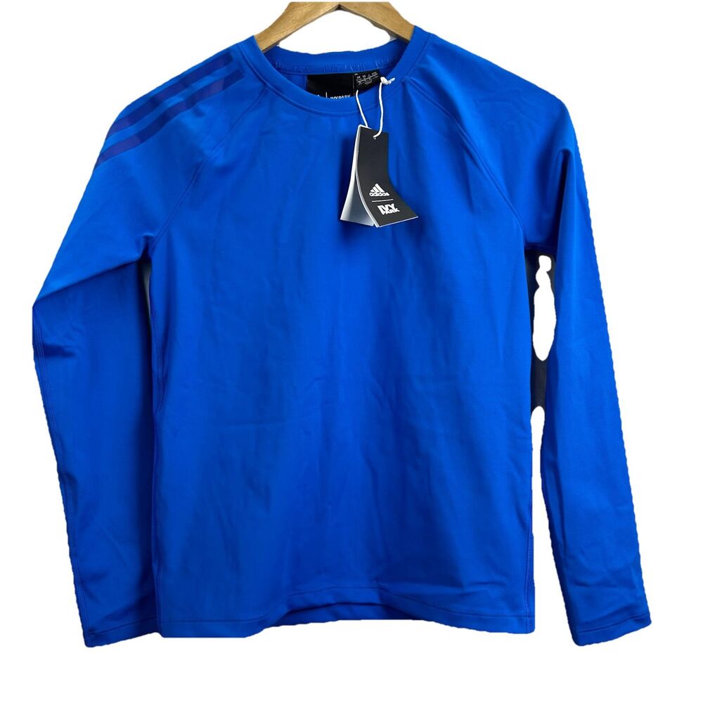 Adidas X Ivy Park Base Layer Top Shirt Kids Boys Medium Glory Blue HD3142 Sports